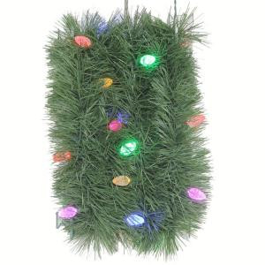 9 ft. LED Pre-Lit Roping Garland with Dual Clear and Multi Color C6 Lights