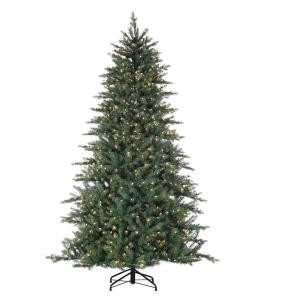 9 ft. Pre-Lit Natural Cut Carolina Spruce with Clear Lights