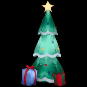 6.6 ft. LED Airblown Inflatable Lighted Christmas Tree with Presents