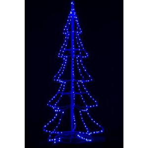 8 ft. Outdoor LED 3D Silhouette Tree with 300 Blue Lights