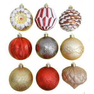 Snowberry 3 in. Shatter-Resistant Ornaments (75-Piece)