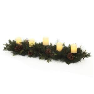 48 in. Mixed Pine and Cedar Candle Holder