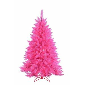 4.5 ft. Pre-Lit Hot Pink Ashley Artificial Christmas Tree