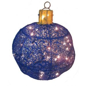 15 in. 50-Light Blue Mesh Ornament