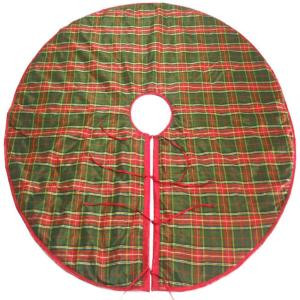 54 in. Red and Green Tartan Plaid Tree Skirt