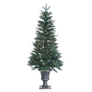 4 ft. Pre-Lit Potted Natural Cut Bayfield Ultra Real Artificial Christmas Tree