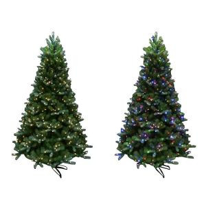 7.5 ft. Indoor Pre-Lit LED Mount Everest Spruce Artificial Christmas Tree with Color Changing Lights