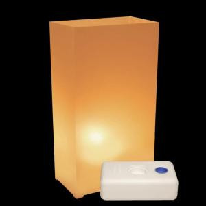 Electric Luminaria Kit in Tan with LumaBases (10-Count)