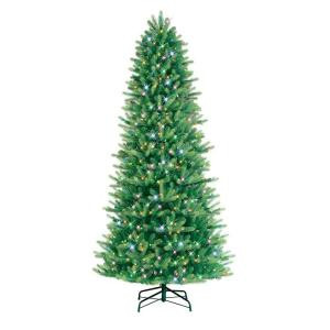 9 ft. Pre-Lit LED Just Cut Black Hills Fir Artificial Christmas Tree with Multi-Color Lights