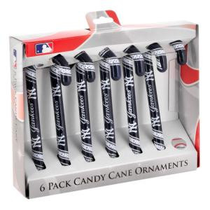 New York Yankees Team Candy Cane Ornaments (6-Pack)