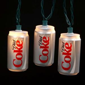 10-Light Red/Silver Diet Coke Can Indoor Light Set