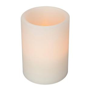 3 in. x 4 in. Wax Bisque Straight Edge Candle with Timer