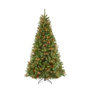 7.5 ft. North Valley Spruce Hinged Artificial Christmas Tree with 550 Multi-Color Lights