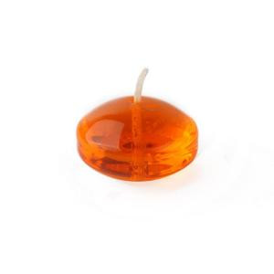 1.75 in. Clear Orange Gel Floating Candles (Box of 12)