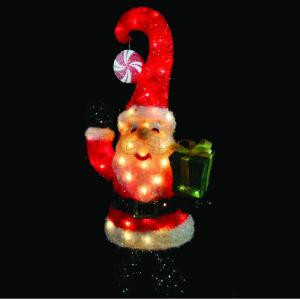 3 ft. 4 in. Lighted Santa with Present