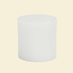 3 in. x 3 in. White Pillar Candles Bulk (12-Case)