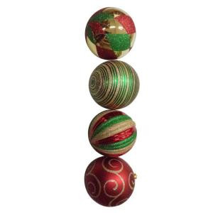 200 mm Extra Large Shatterproof Ball Ornament (4-Pack)