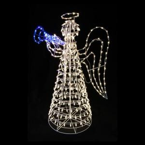 5 ft. x 2 in. 490-Light LED Twinkling Angel Sculpture