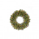 26 in. Pre-Lit LED Downswept Douglas Wreath with Multi-Color Lights