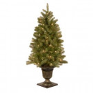 4.5 ft. Pre-Lit Down Swept Douglas Fir Artificial Christmas Tree with Clear Lights