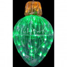 21 in. 35-Light Starry Night LED Crystal Green Splendor Ornament Light