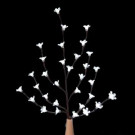 30 in. 32-Light LED Battery-Operated Cherry Blossom with Purple Light Branches Tree