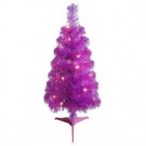 24 in. Pre-Lit Pink Tabletop Artificial Christmas Tree with Clear Lights