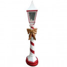 Snowberry 17 in. Red Battery Operated LED Lamp Post
