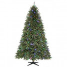 7.5 ft. Pre-Lit Dual LED Matthew Fir Quick-Set Artificial Christmas Tree with Clear and Multi-Color Lights