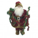 24 in. Standing Traditional Santa in Red Fabric Suit