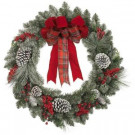 30 in. Artificial Wreath with Snowy Pinecone and Berries