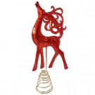 Snowberry 13 in. Red Reindeer Tree Topper