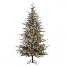 7.5 ft. Pre-Lit Frosted Pine Artificial Christmas Tree with Clear Lights