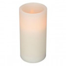 3 in. x 6 in. Wax Bisque Straight Edge Candle with Timer