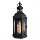 16 in. Gazebo Moroccan Roof Lantern with Timer Candle
