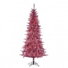7.5 ft. Pre-Lit Pink Tiffany Tinsel with Clear Lights