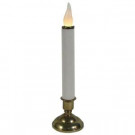10 in. Warm White Flame Chatham Candle with Bronze Base (Set of 2)
