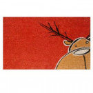 Christmas Moose 29 in. x 17 in. Coir and Vinyl Door Mat