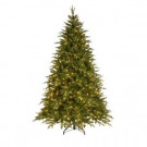7.5 ft. Feel-Real Pomona Pine Hinged Artificial Christmas Tree with 600 Ready-Lit Clear Lights