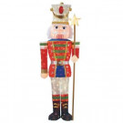 65 in. Lighted Tinsel Nutcracker Soldier