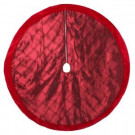56 in. Burgundy Satin Tree Skirt with Pin Tuck
