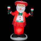 6 ft. Inflatable Lighted Animated Christmas Mariachi Santa