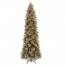 12 ft. Frosted Colorado Spruce Slim Artificial Christmas Tree with Clear Lights