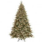 12 ft. Feel-Real Alaskan Spruce Hinged Artificial Christmas Tree with Pinecones and 1200 Ready-Lit Lights