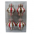Merry Metallic 6.3 in. Plastic Finial Ornament (4-pack)