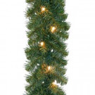 20 ft. Pre-Lit Noble Fir Garland with Clear Lights
