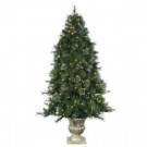 6 ft. Potted Pre-Lit Artificial Dover Pine Christmas Tree with Clear Lights