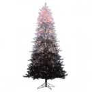 7.5 ft. Pre-Lit Black Ombre Spruce Artificial Christmas Tree with Clear Lights