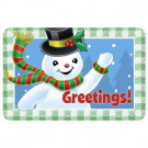 New Wave Holiday 1 ft. 6 in x 2 ft. 3 in. Neoprene Waving Snowman Greetings Mat