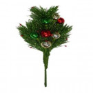 13 in. Artifical Pine Branches with Ornaments Picks
